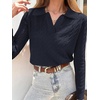 image:imageANRABESS Womens Cable Knit Sweaters Long Sleeve V Neck Sweater Tops Casual Pullover Polo Shirts Fall Fashion OutfitsNavy Blue