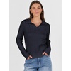 image:imageANRABESS Womens Cable Knit Sweaters Long Sleeve V Neck Sweater Tops Casual Pullover Polo Shirts Fall Fashion OutfitsNavy Blue