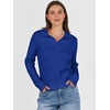 image:imageANRABESS Womens Cable Knit Sweaters Long Sleeve V Neck Sweater Tops Casual Pullover Polo Shirts Fall Fashion OutfitsRoyal Blue
