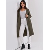 image:imageANRABESS Womens Cardigan Sweater 2026 Fall Outfits Knitted Lapel Long Coats CoatigansArmy Green
