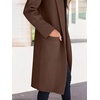 image:imageANRABESS Womens Cardigan Sweater 2026 Fall Outfits Knitted Lapel Long Coats CoatigansCoffee