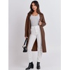 image:imageANRABESS Womens Cardigan Sweater 2026 Fall Outfits Knitted Lapel Long Coats CoatigansCoffee