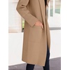 image:imageANRABESS Womens Cardigan Sweater 2026 Fall Outfits Knitted Lapel Long Coats CoatigansDeep Apricot