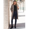 image:imageANRABESS Womens Cardigan Sweater 2026 Fall Outfits Knitted Lapel Long Coats CoatigansGray