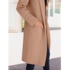 image:imageANRABESS Womens Cardigan Sweater 2026 Fall Outfits Knitted Lapel Long Coats CoatigansKhaki