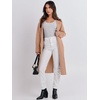 image:imageANRABESS Womens Cardigan Sweater 2026 Fall Outfits Knitted Lapel Long Coats CoatigansKhaki