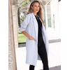 image:imageANRABESS Womens Cardigan Sweater 2026 Fall Outfits Knitted Lapel Long Coats CoatigansLight Blue