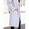 image:imageANRABESS Womens Cardigan Sweater 2026 Fall Outfits Knitted Lapel Long Coats CoatigansLight Blue