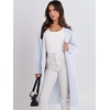 image:imageANRABESS Womens Cardigan Sweater 2026 Fall Outfits Knitted Lapel Long Coats CoatigansLight Blue