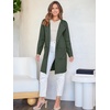 image:imageANRABESS Womens Cardigan Sweater Open Front Knit Long Coatigan Dressy Casual Jacket Coat 2026 Fall Outfits Classy ClothesArmy Green