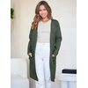 image:imageANRABESS Womens Cardigan Sweater Open Front Knit Long Coatigan Dressy Casual Jacket Coat 2026 Fall Outfits Classy ClothesArmy Green