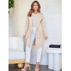 image:imageANRABESS Womens Cardigan Sweater Open Front Knit Long Coatigan Dressy Casual Jacket Coat 2026 Fall Outfits Classy ClothesBeige