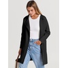 image:imageANRABESS Womens Cardigan Sweater Open Front Knit Long Coatigan Dressy Casual Jacket Coat 2026 Fall Outfits Classy ClothesBlack
