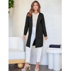 image:imageANRABESS Womens Cardigan Sweater Open Front Knit Long Coatigan Dressy Casual Jacket Coat 2026 Fall Outfits Classy ClothesBlack