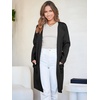 image:imageANRABESS Womens Cardigan Sweater Open Front Knit Long Coatigan Dressy Casual Jacket Coat 2026 Fall Outfits Classy ClothesBlack