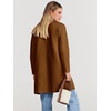 image:imageANRABESS Womens Cardigan Sweater Open Front Knit Long Coatigan Dressy Casual Jacket Coat 2026 Fall Outfits Classy ClothesCaramel