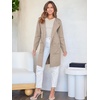 image:imageANRABESS Womens Cardigan Sweater Open Front Knit Long Coatigan Dressy Casual Jacket Coat 2026 Fall Outfits Classy ClothesDeep Apricort