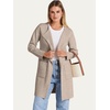 image:imageANRABESS Womens Cardigan Sweater Open Front Knit Long Coatigan Dressy Casual Jacket Coat 2026 Fall Outfits Classy ClothesDeep Apricort