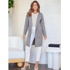 image:imageANRABESS Womens Cardigan Sweater Open Front Knit Long Coatigan Dressy Casual Jacket Coat 2026 Fall Outfits Classy ClothesGray