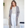 image:imageANRABESS Womens Cardigan Sweater Open Front Knit Long Coatigan Dressy Casual Jacket Coat 2026 Fall Outfits Classy ClothesGray