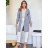 image:imageANRABESS Womens Cardigan Sweater Open Front Knit Long Coatigan Dressy Casual Jacket Coat 2026 Fall Outfits Classy ClothesGray Blue