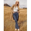 image:imageANRABESS Womens Cardigan Sweater Open Front Knit Long Coatigan Dressy Casual Jacket Coat 2026 Fall Outfits Classy ClothesLight Brown