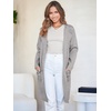 image:imageANRABESS Womens Cardigan Sweater Open Front Knit Long Coatigan Dressy Casual Jacket Coat 2026 Fall Outfits Classy ClothesLight Gray
