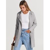 image:imageANRABESS Womens Cardigan Sweater Open Front Knit Long Coatigan Dressy Casual Jacket Coat 2026 Fall Outfits Classy ClothesLight Gray