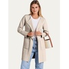image:imageANRABESS Womens Cardigan Sweater Open Front Knit Long Coatigan Dressy Casual Jacket Coat 2026 Fall Outfits Classy ClothesLight Khaki