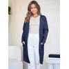 image:imageANRABESS Womens Cardigan Sweater Open Front Knit Long Coatigan Dressy Casual Jacket Coat 2026 Fall Outfits Classy ClothesNavy Blue