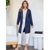 image:imageANRABESS Womens Cardigan Sweater Open Front Knit Long Coatigan Dressy Casual Jacket Coat 2026 Fall Outfits Classy ClothesNavy Blue