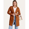 image:imageANRABESS Womens Cardigan Sweater Open Front Knit Long Coatigan Dressy Casual Jacket Coat 2026 Fall Outfits Classy ClothesOrange Rust