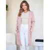 image:imageANRABESS Womens Cardigan Sweater Open Front Knit Long Coatigan Dressy Casual Jacket Coat 2026 Fall Outfits Classy ClothesPink