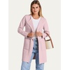 image:imageANRABESS Womens Cardigan Sweater Open Front Knit Long Coatigan Dressy Casual Jacket Coat 2026 Fall Outfits Classy ClothesPink