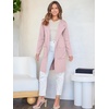 image:imageANRABESS Womens Cardigan Sweater Open Front Knit Long Coatigan Dressy Casual Jacket Coat 2026 Fall Outfits Classy ClothesPink