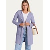 image:imageANRABESS Womens Cardigan Sweater Open Front Knit Long Coatigan Dressy Casual Jacket Coat 2026 Fall Outfits Classy ClothesPurple Gray