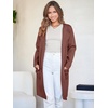 image:imageANRABESS Womens Cardigan Sweater Open Front Knit Long Coatigan Dressy Casual Jacket Coat 2026 Fall Outfits Classy ClothesRed Brown