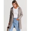 image:imageANRABESS Womens Cardigan Sweater Open Front Knit Long Coatigan Dressy Casual Jacket Coat 2026 Fall Outfits Classy ClothesTaupe