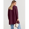 image:imageANRABESS Womens Cardigan Sweater Open Front Knit Long Coatigan Dressy Casual Jacket Coat 2026 Fall Outfits Classy ClothesWine Red