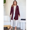image:imageANRABESS Womens Cardigan Sweater Open Front Knit Long Coatigan Dressy Casual Jacket Coat 2026 Fall Outfits Classy ClothesWine Red