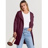 image:imageANRABESS Womens Cardigan Sweater Open Front Knit Long Coatigan Dressy Casual Jacket Coat 2026 Fall Outfits Classy ClothesWine Red