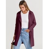 image:imageANRABESS Womens Cardigan Sweater Open Front Knit Long Coatigan Dressy Casual Jacket Coat 2026 Fall Outfits Classy ClothesWine Red
