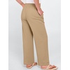 image:imageANRABESS Womens Casual Pants Summer High Waist Drawstring Loose Fit 2026 Beach Lightweight Comfy Lounge Trousers with PocketsBeige