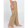 image:imageANRABESS Womens Casual Pants Summer High Waist Drawstring Loose Fit 2026 Beach Lightweight Comfy Lounge Trousers with PocketsBeige