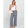image:imageANRABESS Womens Casual Pants Summer High Waist Drawstring Loose Fit 2026 Beach Lightweight Comfy Lounge Trousers with PocketsGrey