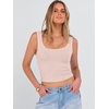 image:imageANRABESS Womens Crop Tank Tops Soft Breathable Ribbed Slim Fit Comfy for BasicCasualGoing OutampDaily WearApricot