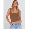 image:imageANRABESS Womens Crop Tank Tops Soft Breathable Ribbed Slim Fit Comfy for BasicCasualGoing OutampDaily WearBrown