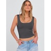 image:imageANRABESS Womens Crop Tank Tops Soft Breathable Ribbed Slim Fit Comfy for BasicCasualGoing OutampDaily WearCharcoal