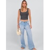 image:imageANRABESS Womens Crop Tank Tops Soft Breathable Ribbed Slim Fit Comfy for BasicCasualGoing OutampDaily WearCharcoal