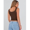 image:imageANRABESS Womens Crop Tank Tops Soft Breathable Ribbed Slim Fit Comfy for BasicCasualGoing OutampDaily WearCoffee